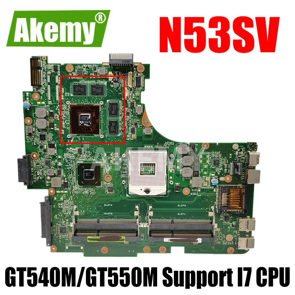 90R-N1QMB1300Y N53SV Mainboard REV.2.2 For ASUS N53S N53SV N53SN N53SM DDR3 motherboard GT540M/GT550M Support I7 CPU 4*SLOTS 
90R-N1QMB1300Y N53SV Mainboard REV.2.2 For ASUS N53S N53SV N53SN N53SM DDR3 motherboard GT540M/GT550M Support I7 CPU 4*SLOTS