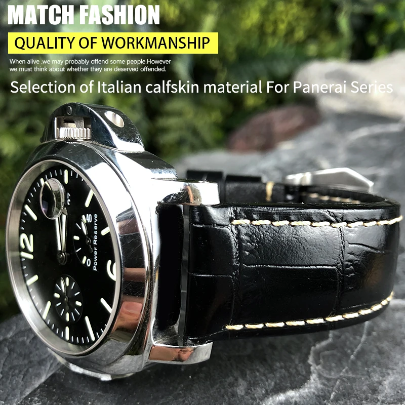 Ремешок из воловьей кожи для Panerai LUMINOR 1950 PAM01312, сменный черный браслет с пряжкой с язычком, 24 мм
Ремешок из воловьей кожи для Panerai LUMINOR 1950 PAM01312, сменный черный браслет с пряжкой с язычком, 24 мм