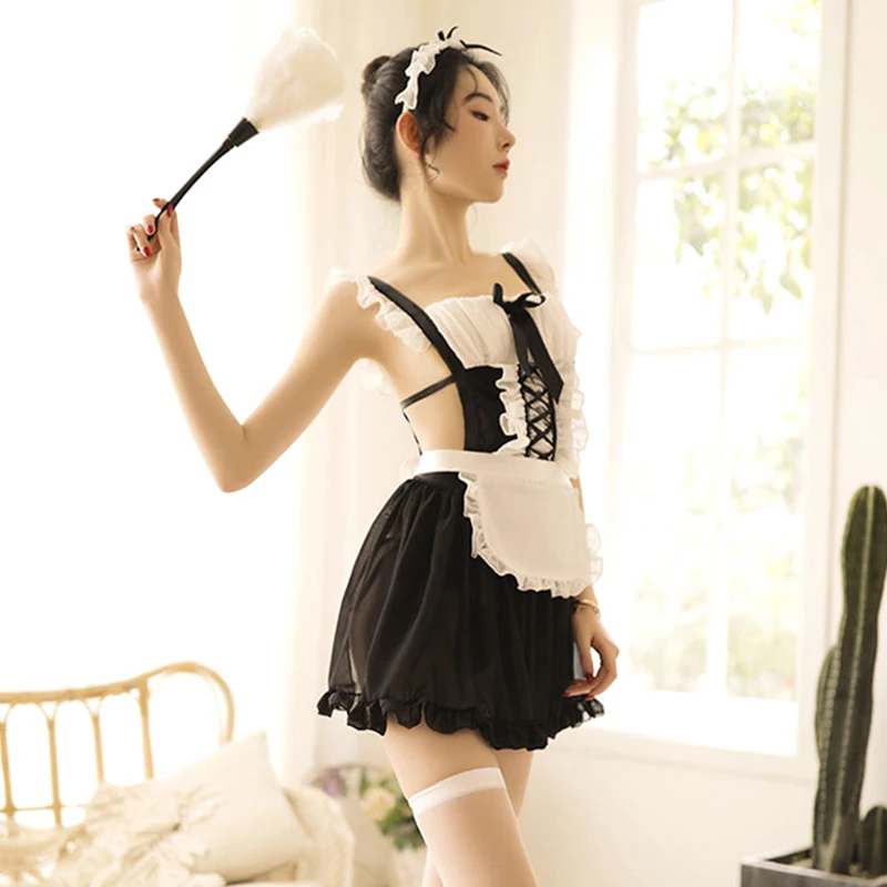 Newly Women's Erotic Lingerie Set Maid Cosplay Uniform with Headband Underwear Dress m99
Newly Women's Erotic Lingerie Set Maid Cosplay Uniform with Headband Underwear Dress m99
