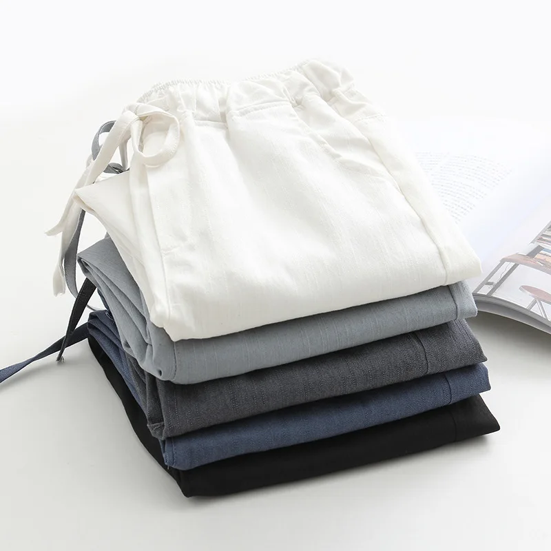 summer new cotton and linen casual pants Women's loose harem feet linen Ankle-Length Pants Elastic waist harem pants Trouser
summer new cotton and linen casual pants Women's loose harem feet linen Ankle-Length Pants Elastic waist harem pants Trouser