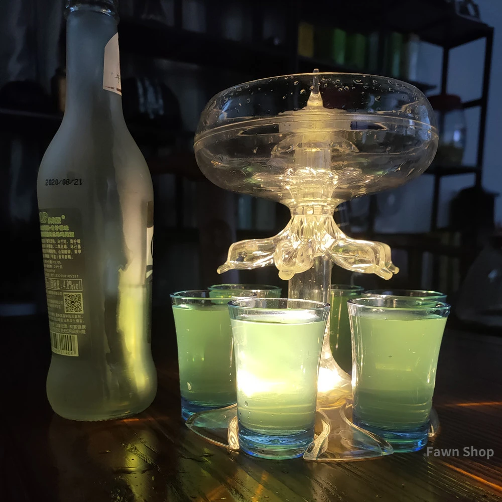 New Pour Artifact Bar KTV Mix Diverter 6 Glasses of Red Wine Whiskey Christmas Family Party Wine Glasses Drinking Game Set
New Pour Artifact Bar KTV Mix Diverter 6 Glasses of Red Wine Whiskey Christmas Family Party Wine Glasses Drinking Game Set