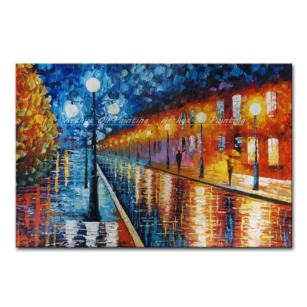 Hand Painted Palette Knife Canvas Oil Painting Street After The Rain Modern Abstract Wall Art Picture For Living Room Home Decor
Hand Painted Palette Knife Canvas Oil Painting Street After The Rain Modern Abstract Wall Art Picture For Living Room Home Decor