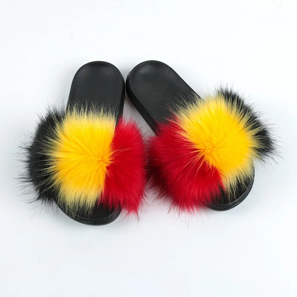 2020 Three-color stitching Fur Slides Summer Shoes Women Mix Colors Summer Slipper Elegant Lady Solid Colorful Outdoor Shoes A50
2020 Three-color stitching Fur Slides Summer Shoes Women Mix Colors Summer Slipper Elegant Lady Solid Colorful Outdoor Shoes A50