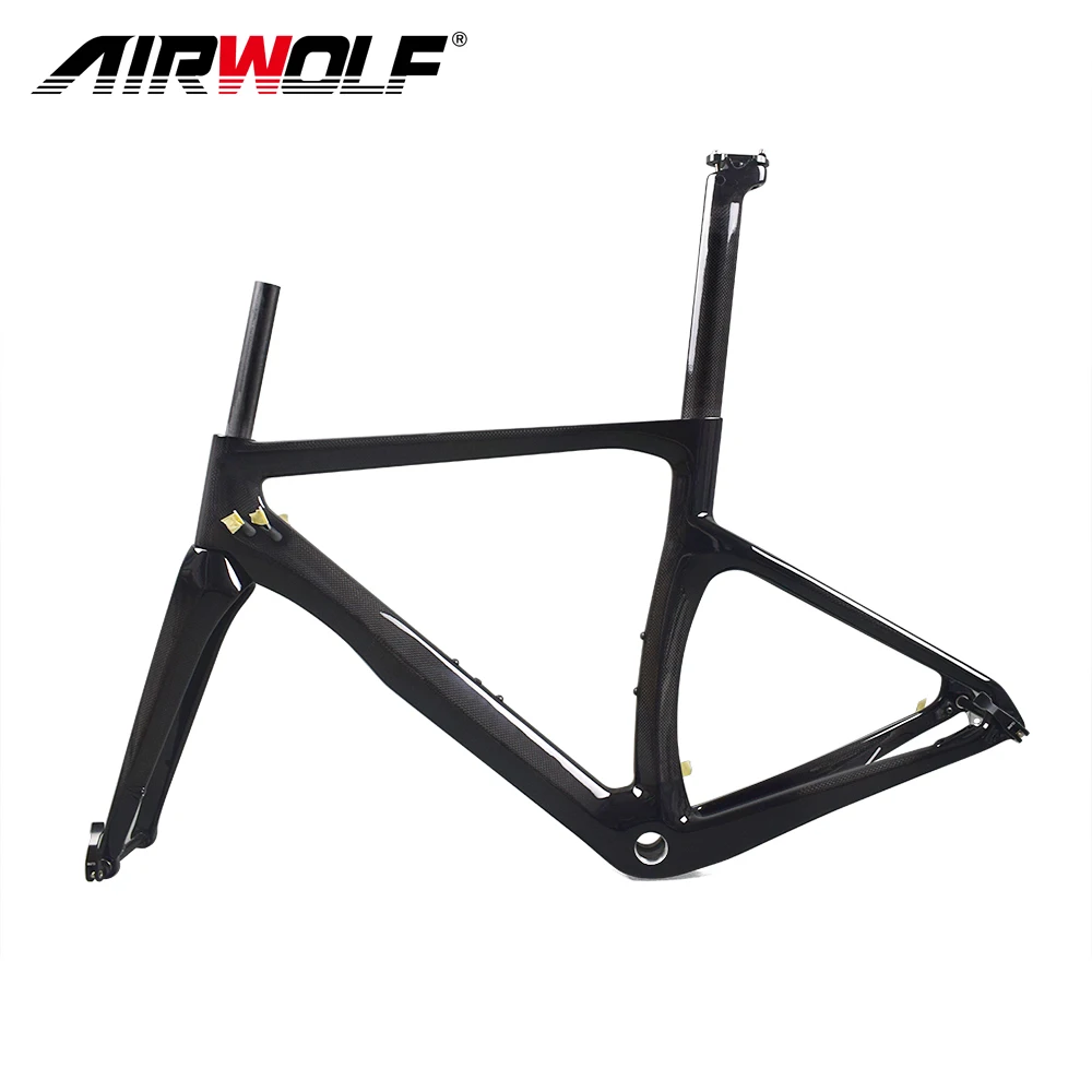 AIRWOLF 700C*25 Carbon Road Bicycle Frame Bottom Bracket BB86 68mm Aerodynamics Fork Thru Axle 100*12mm Carbon Road Bike Frames
AIRWOLF 700C*25 Carbon Road Bicycle Frame Bottom Bracket BB86 68mm Aerodynamics Fork Thru Axle 100*12mm Carbon Road Bike Frames