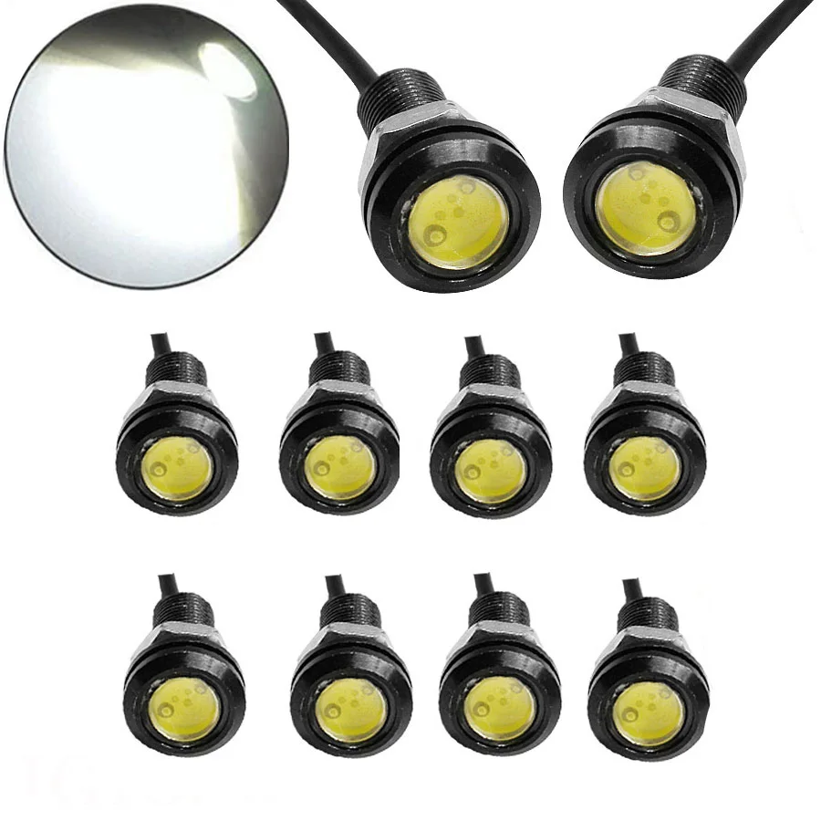 10PCS/Lot 3W LED 18MM DC12V Eagle Eye Light Car Fog DRL Daytime Reverse Backup Parking Signal Light Lamp Hot Selling
10PCS/Lot 3W LED 18MM DC12V Eagle Eye Light Car Fog DRL Daytime Reverse Backup Parking Signal Light Lamp Hot Selling