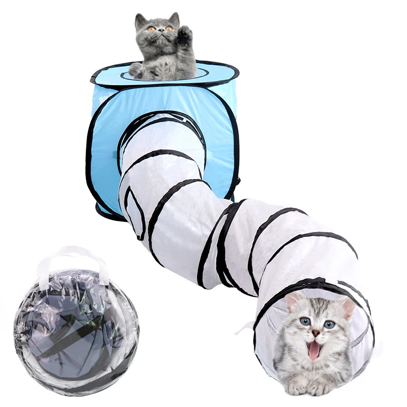 

Крытый Тип S 3-секционный складной туннель для кошек трубка Китти туннель скучно кошачьи игрушки для домашних животных Прямая поставка от пр...