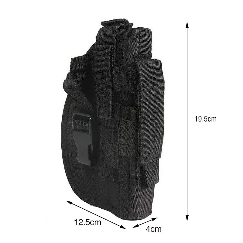 Tactical 600D Molle Gun Holster Military Rifle Bag for Right Hand Adjustable Handgun Holder with Mag Pouch Hunting Accessories
Tactical 600D Molle Gun Holster Military Rifle Bag for Right Hand Adjustable Handgun Holder with Mag Pouch Hunting Accessories