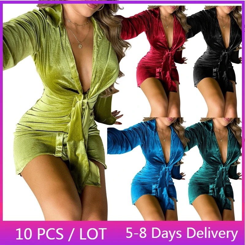 Оптовая продажа, партия, вечернее платье с рюшами, женская осенняя одежда, клубное мини-платье с V-образным вырезом, облегающее платье с поясом и длинным рукавом
Оптовая продажа, партия, вечернее платье с рюшами, женская осенняя одежда, клубное мини-платье с V-образным вырезом, облегающее платье с поясом и длинным рукавом