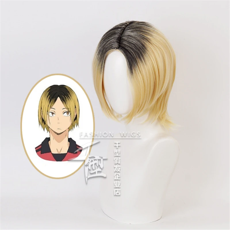 6. Парик для косплея Haikyuu Karasuno школьного Волейбольного клуба Kenma Kozume с черным