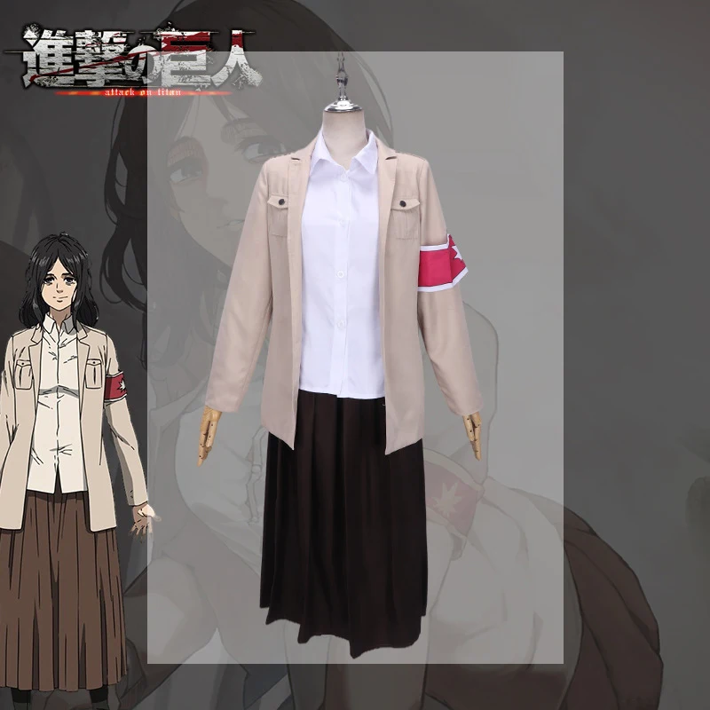 Anime Arrival Attack On Titan Eldian Warrior Unit Pieck Cosplay Costume Eldian Dress Uniform Halloween Carnival Suit Custom Made
Anime Arrival Attack On Titan Eldian Warrior Unit Pieck Cosplay Costume Eldian Dress Uniform Halloween Carnival Suit Custom Made