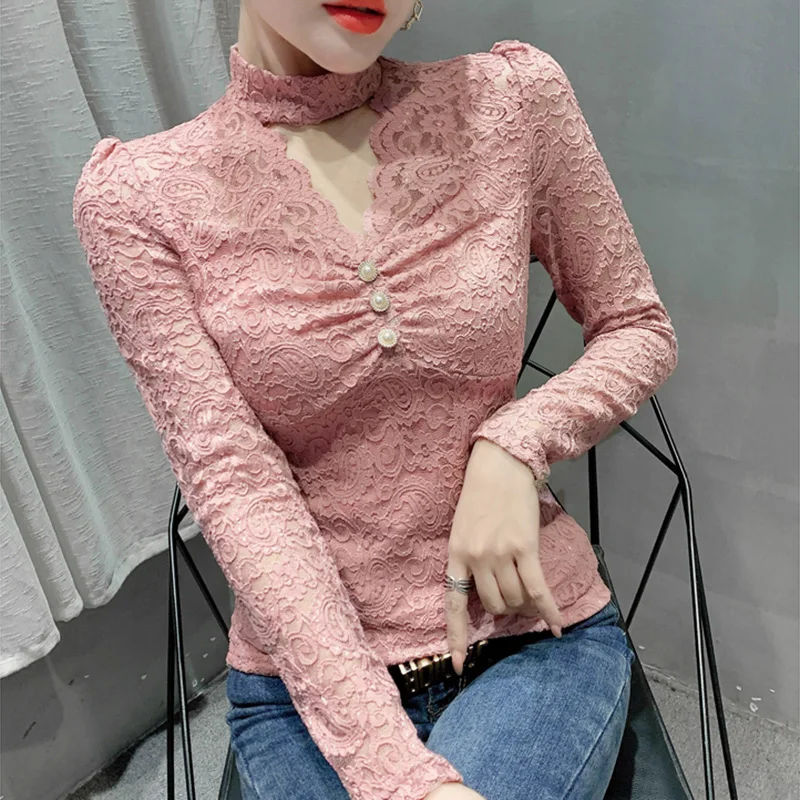 Sexy Hollow Out Lace T-Shirt New 2020 Autumn Long Sleeve V-Neck Lace Tops Elegant Slim tshirts plus size women clothing
Sexy Hollow Out Lace T-Shirt New 2020 Autumn Long Sleeve V-Neck Lace Tops Elegant Slim tshirts plus size women clothing