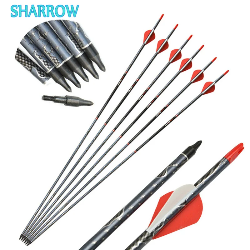 6/12pcs 30" Carbon Arrows Spine 500 Archery Hunting Targeting Arrows ID6.2mm for Outdoor Sports Shooting Targeting Accessories
6/12pcs 30" Carbon Arrows Spine 500 Archery Hunting Targeting Arrows ID6.2mm for Outdoor Sports Shooting Targeting Accessories