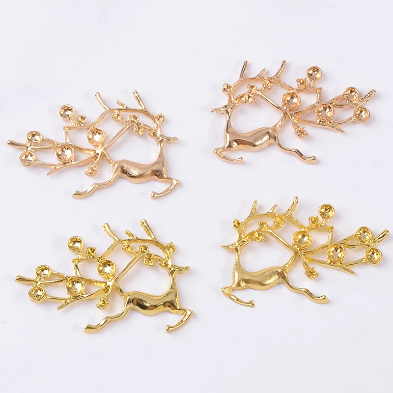 4pcs Christmas Elk Deer Branch Charms Pendant Flower Rhinestone Beads Caps Hair Accessories Necklace Metal Jewelry Making DIY
4pcs Christmas Elk Deer Branch Charms Pendant Flower Rhinestone Beads Caps Hair Accessories Necklace Metal Jewelry Making DIY