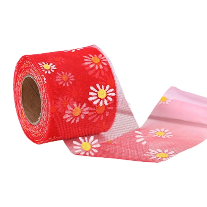 6cm Stamping Glitter Daisy Pattern Tulle Mesh Roll DIY Tulle Craft Birthday Party Supplies Wedding Decoration 
6cm Stamping Glitter Daisy Pattern Tulle Mesh Roll DIY Tulle Craft Birthday Party Supplies Wedding Decoration