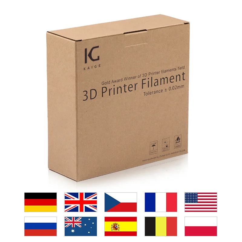 KAIGE SILK Filament 3kg 1.75mm Texture +/-0.02mm 100% No Bubble 3D Printer Filament With Spool Colorful Eco-friendly Material
KAIGE SILK Filament 3kg 1.75mm Texture +/-0.02mm 100% No Bubble 3D Printer Filament With Spool Colorful Eco-friendly Material