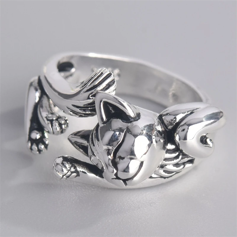 Fashion Women Metal Cute Fortune Cat Shape Rings Casual Party Lazy Cat Ring Jewelry Delicate Girl Festival Gift
Fashion Women Metal Cute Fortune Cat Shape Rings Casual Party Lazy Cat Ring Jewelry Delicate Girl Festival Gift
