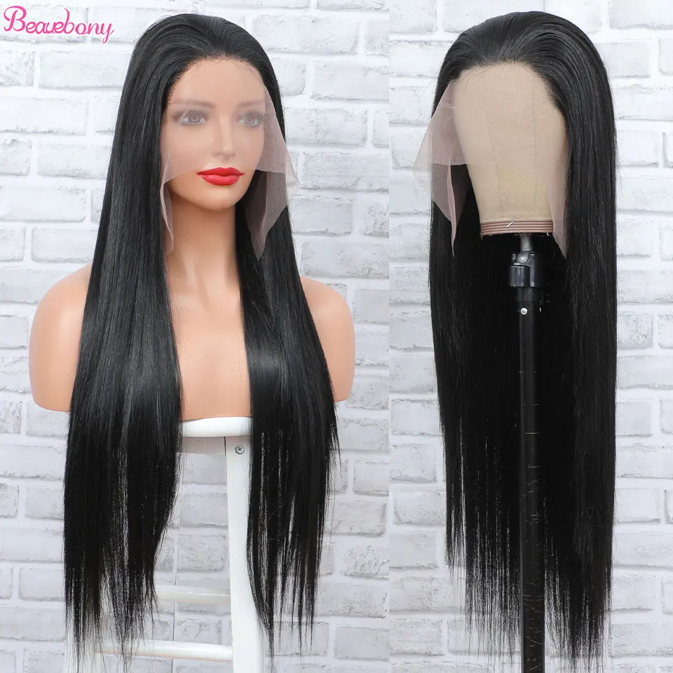 Beauebony Synthetic Hair Straight Long Black Wigs For Black Women Perruque Full Lace Wig Synthetique 32Inch Lace Wigs 150% Hair 
Beauebony Synthetic Hair Straight Long Black Wigs For Black Women Perruque Full Lace Wig Synthetique 32Inch Lace Wigs 150% Hair