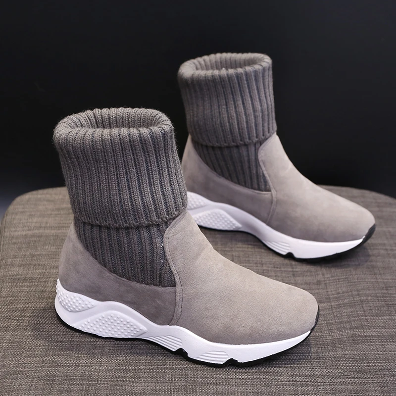 2020 Women's Fashion Sock Ankle Boots Ladies Soft Turned Over Snow Boots Women Plush Fur Platform Boots Zapatos De Mujer
2020 Women's Fashion Sock Ankle Boots Ladies Soft Turned Over Snow Boots Women Plush Fur Platform Boots Zapatos De Mujer