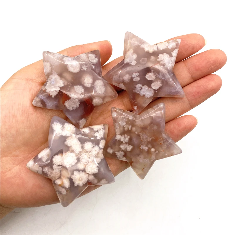 Big Size Natural Sakura Agate Crystals Stars Shaped Healing DIY Polished Stone Gemstone Decoration Natural Quartz Crystals
Big Size Natural Sakura Agate Crystals Stars Shaped Healing DIY Polished Stone Gemstone Decoration Natural Quartz Crystals