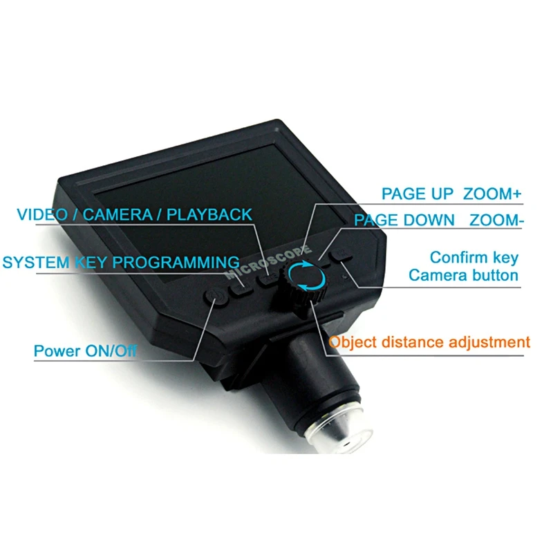 G600W Digital Microscope 4.3 Inch LCD Display USB Microscope Soldering Video Microscope Camera Phone Repair nifier-US Plug
G600W Digital Microscope 4.3 Inch LCD Display USB Microscope Soldering Video Microscope Camera Phone Repair nifier-US Plug