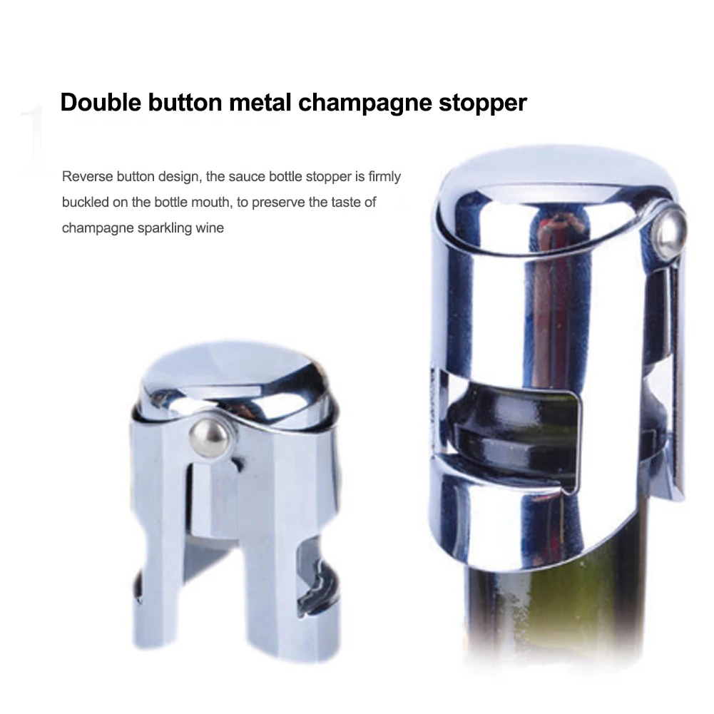 1pc Bar Inflatable Sparkling Stainless Steel Champagne Stopper Bottle Stopper Button Anti-Skid Leak Red Wine Wine Stopper
1pc Bar Inflatable Sparkling Stainless Steel Champagne Stopper Bottle Stopper Button Anti-Skid Leak Red Wine Wine Stopper