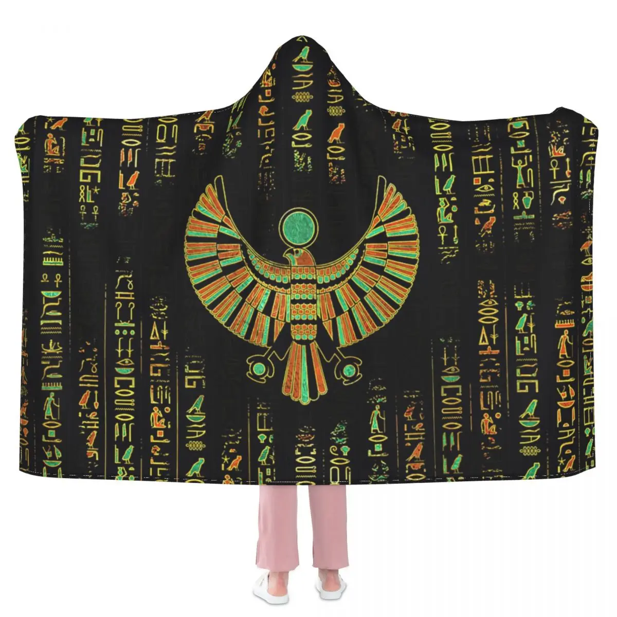 Egyptian Horus Falcon Gold And Color Crystal Hooded Blanket 3D full print Wearable Blanket Adults Kids style
Egyptian Horus Falcon Gold And Color Crystal Hooded Blanket 3D full print Wearable Blanket Adults Kids style