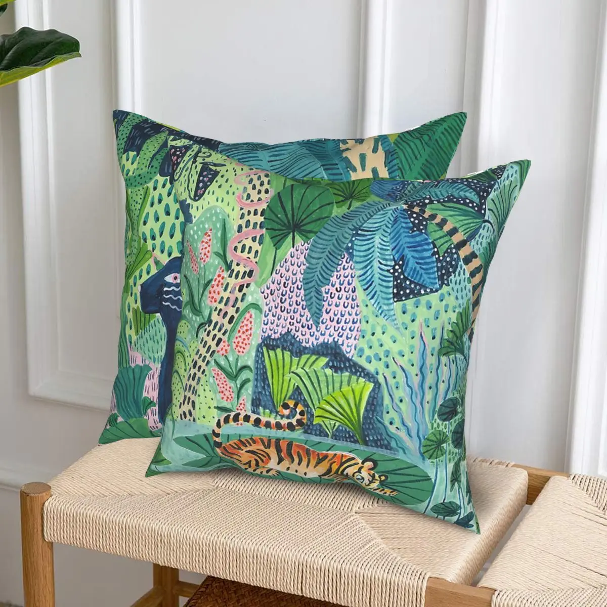 Jungle Jaguar Pillowcase Printing Fabric Cushion Cover Decor Throw Pillow Case Cover Home Square 40*40cm Cushion Covers
Jungle Jaguar Pillowcase Printing Fabric Cushion Cover Decor Throw Pillow Case Cover Home Square 40*40cm Cushion Covers
