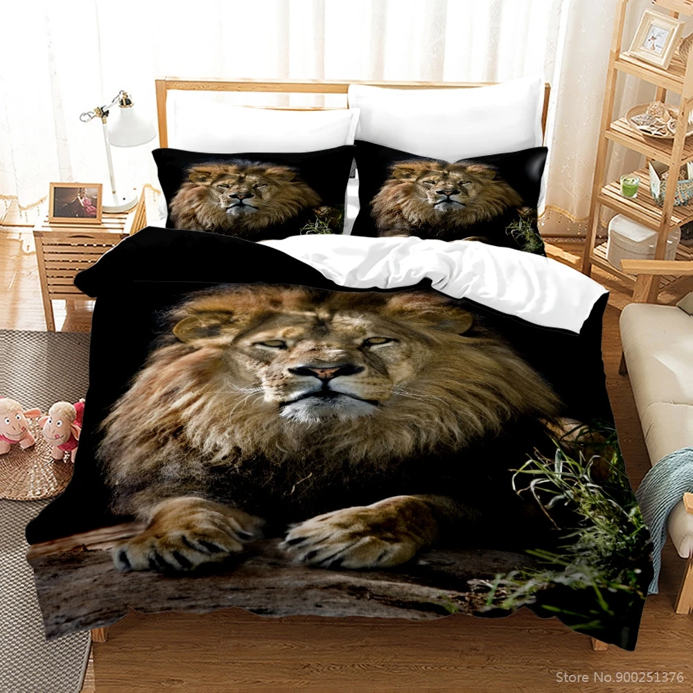 Lion on The Prairie Animal 3D Bedding Set Queen Comforter Cover Set Soft Comfortable Duvet Cover & Pillowcase Set Home Textile
Lion on The Prairie Animal 3D Bedding Set Queen Comforter Cover Set Soft Comfortable Duvet Cover & Pillowcase Set Home Textile