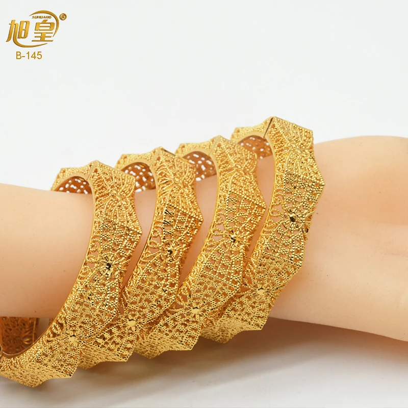 XUHUANG Gold Color Bangles Set For Women Wedding Bridal Ethiopian African Bracelets Ornament Wholesale Fashion Jewelry Party
XUHUANG Gold Color Bangles Set For Women Wedding Bridal Ethiopian African Bracelets Ornament Wholesale Fashion Jewelry Party