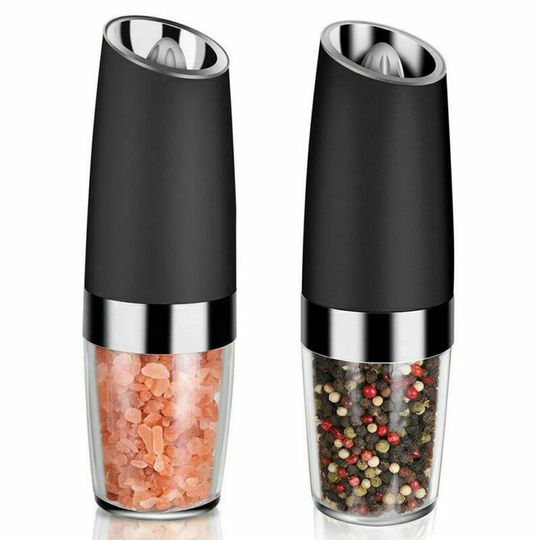 2pcs Electric Salt Pepper Mill Grinder Automatic Pepper Spice Grain Mills Shaker Kitchen Electronic Grinding Tool Convenient
2pcs Electric Salt Pepper Mill Grinder Automatic Pepper Spice Grain Mills Shaker Kitchen Electronic Grinding Tool Convenient