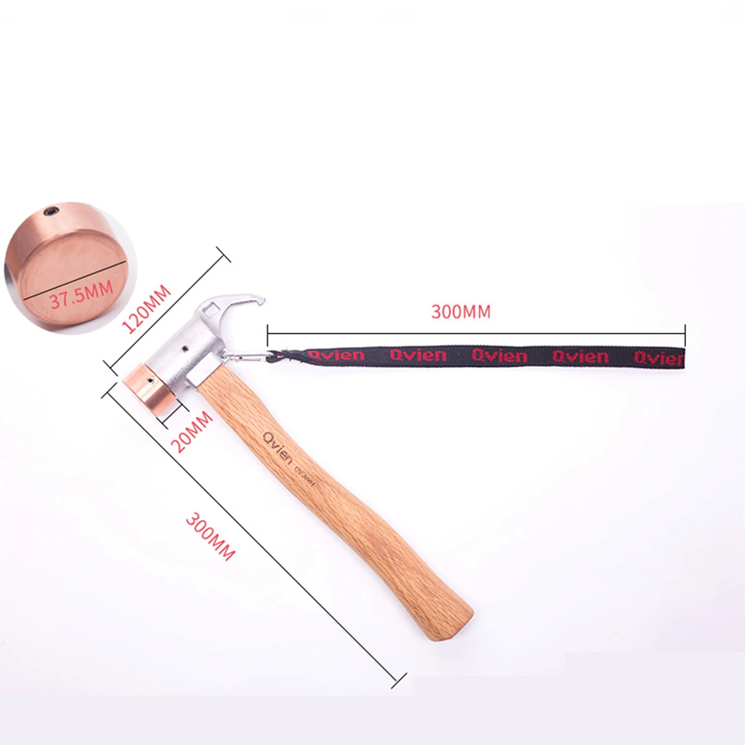 Qvien Outdoor Multifunctional Tent Floor Nail Hammer Claw Hammer Mountaineering Camping Copper Hammer Small Hammer with Trap
Qvien Outdoor Multifunctional Tent Floor Nail Hammer Claw Hammer Mountaineering Camping Copper Hammer Small Hammer with Trap