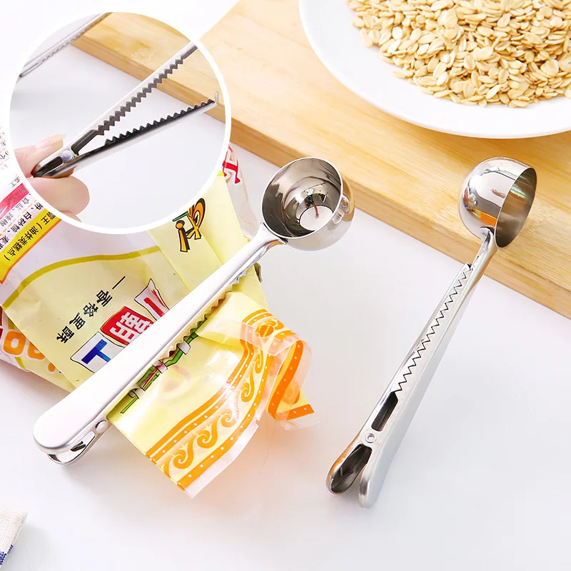 Multifunction Coffee Scoop With Bag Clip High-quality Stainless Steel Tea Coffee Measuring Scoops Spoon Kitchen Supplies
Multifunction Coffee Scoop With Bag Clip High-quality Stainless Steel Tea Coffee Measuring Scoops Spoon Kitchen Supplies