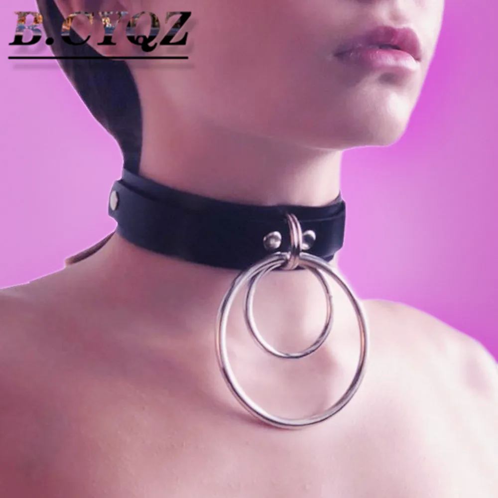 B.CYQZ Leather Harness Collar Neck Bondage Metal Ring Choker Women Stocking Belt Pastel Goth Sexy Necklace Pole Dance Garter
B.CYQZ Leather Harness Collar Neck Bondage Metal Ring Choker Women Stocking Belt Pastel Goth Sexy Necklace Pole Dance Garter