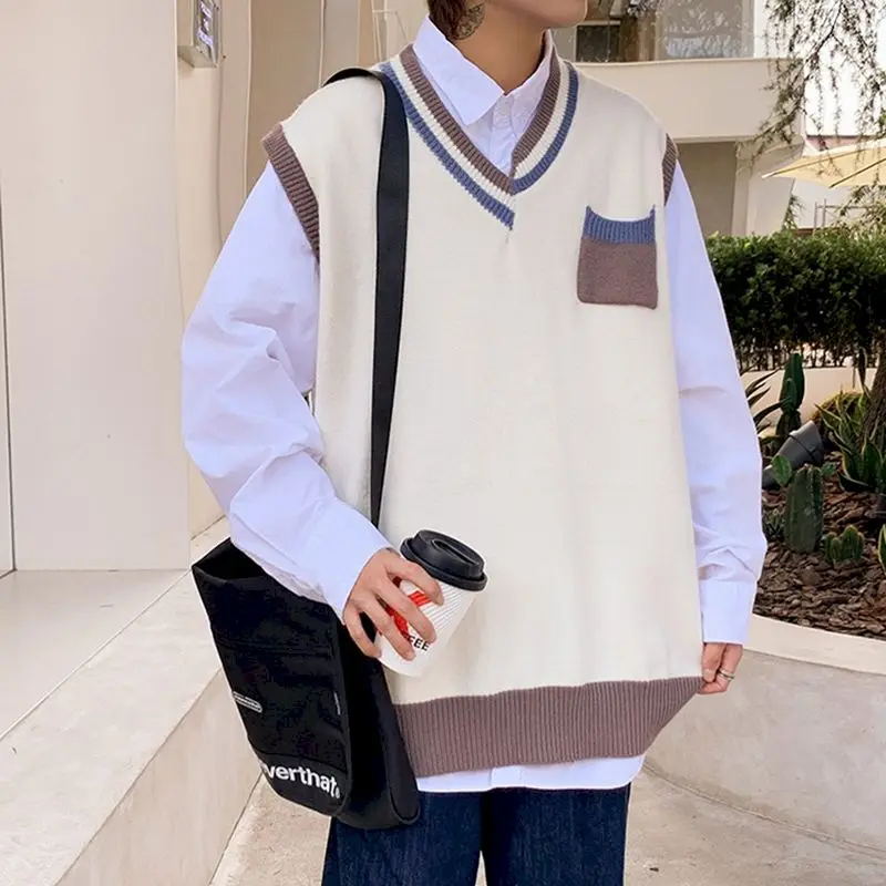 Мужской повседневный жилет с V-образным вырезом, с карманами
Мужской повседневный жилет с V-образным вырезом, с карманами