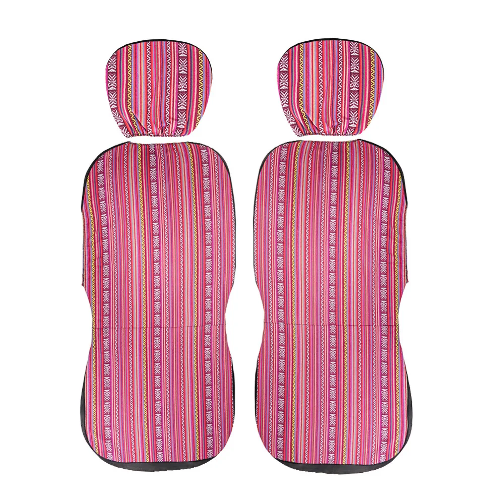 Front Seat Covers Detachable Headrest National Stripe Colorful Seat Protectors Pink for Women Girls Suitable For Sedan SUV
Front Seat Covers Detachable Headrest National Stripe Colorful Seat Protectors Pink for Women Girls Suitable For Sedan SUV