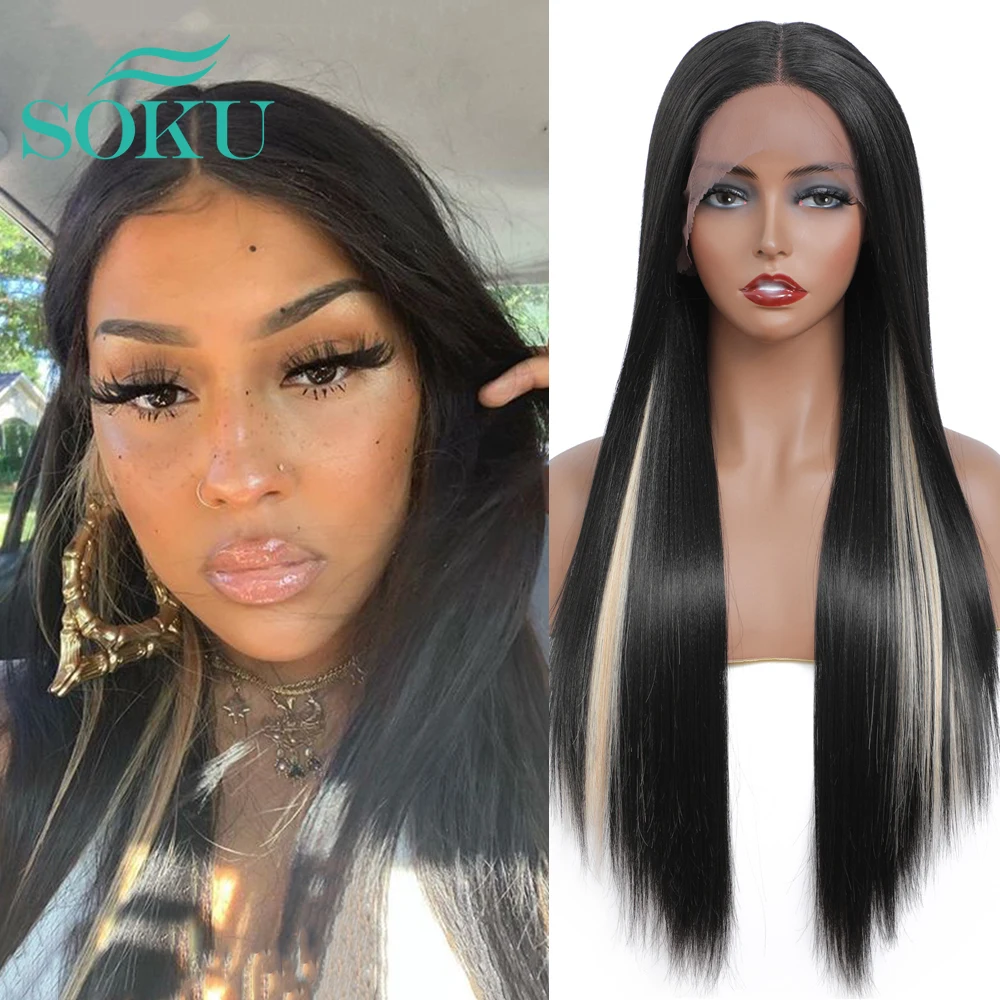 Synthetic Lace Wig Yaki Straight SOKU Middle Part 26 Inches High Temperature Fiber Natural Lace Wig For Black Women
Synthetic Lace Wig Yaki Straight SOKU Middle Part 26 Inches High Temperature Fiber Natural Lace Wig For Black Women
