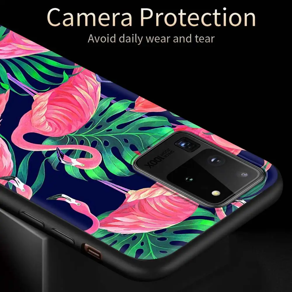 

Pink Red Flamingo Silicone Case Fundas For Samsung Galaxy S20 FE S21 S20 Ultra 5G S10e S10 S8 S9 Plus S7 Soft Cover Coque Capa