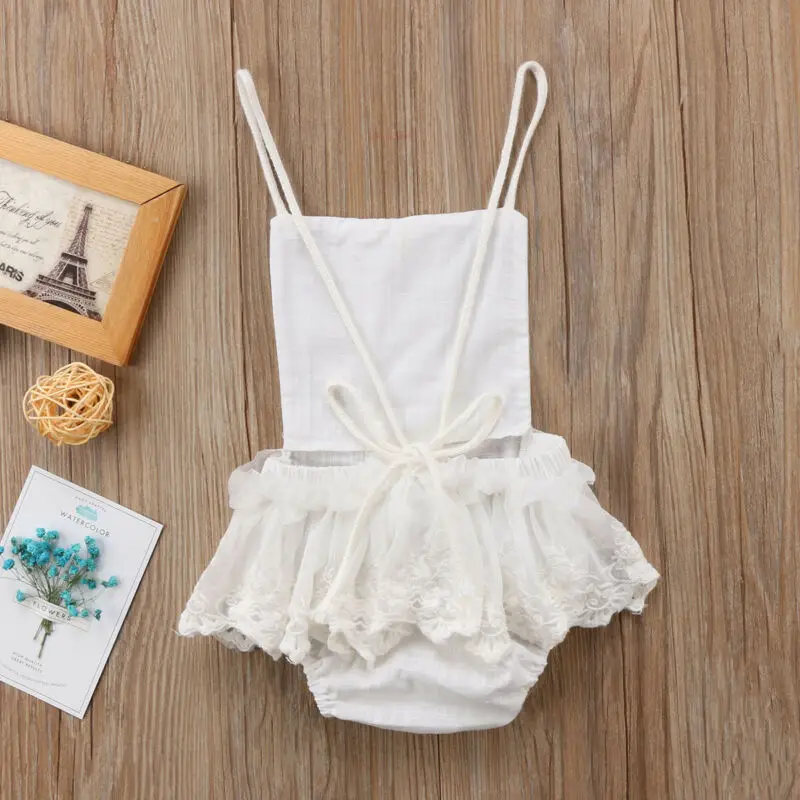 Kids Baby Girl Clothes White Lace Floral Romper Halter Jumpsuit Sunsuit Outfit 0-24M
Kids Baby Girl Clothes White Lace Floral Romper Halter Jumpsuit Sunsuit Outfit 0-24M