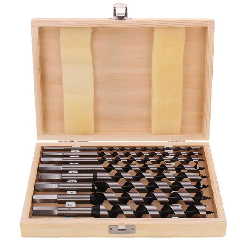 8Pcs/Set 6/8/10/12/14/16/18/20mm Length 230mm Wood Ship Auger Drill Bit Carpenter Masonry Woodworking Hole Saw Cutters with Box
8Pcs/Set 6/8/10/12/14/16/18/20mm Length 230mm Wood Ship Auger Drill Bit Carpenter Masonry Woodworking Hole Saw Cutters with Box