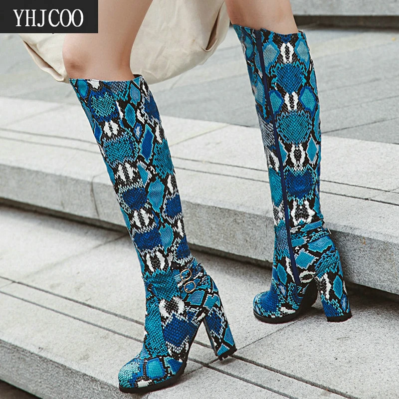 New Best Sellers Fashion Snake print Women Boots Knee High Square heel High Heels Zipper Boots Women Autumn Winter Boots Size 43
New Best Sellers Fashion Snake print Women Boots Knee High Square heel High Heels Zipper Boots Women Autumn Winter Boots Size 43