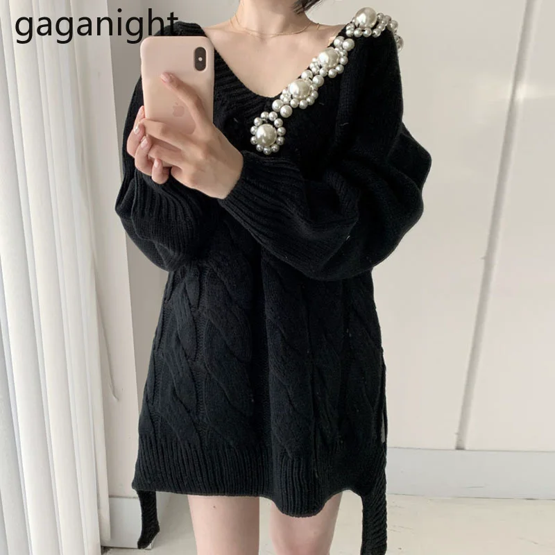 Gaganight Korean Women Beading Sweater Winter Warm Pullovers Chic Fashion Office Lady Pullovers Solid Outwear Pull Femme Loose
Gaganight Korean Women Beading Sweater Winter Warm Pullovers Chic Fashion Office Lady Pullovers Solid Outwear Pull Femme Loose