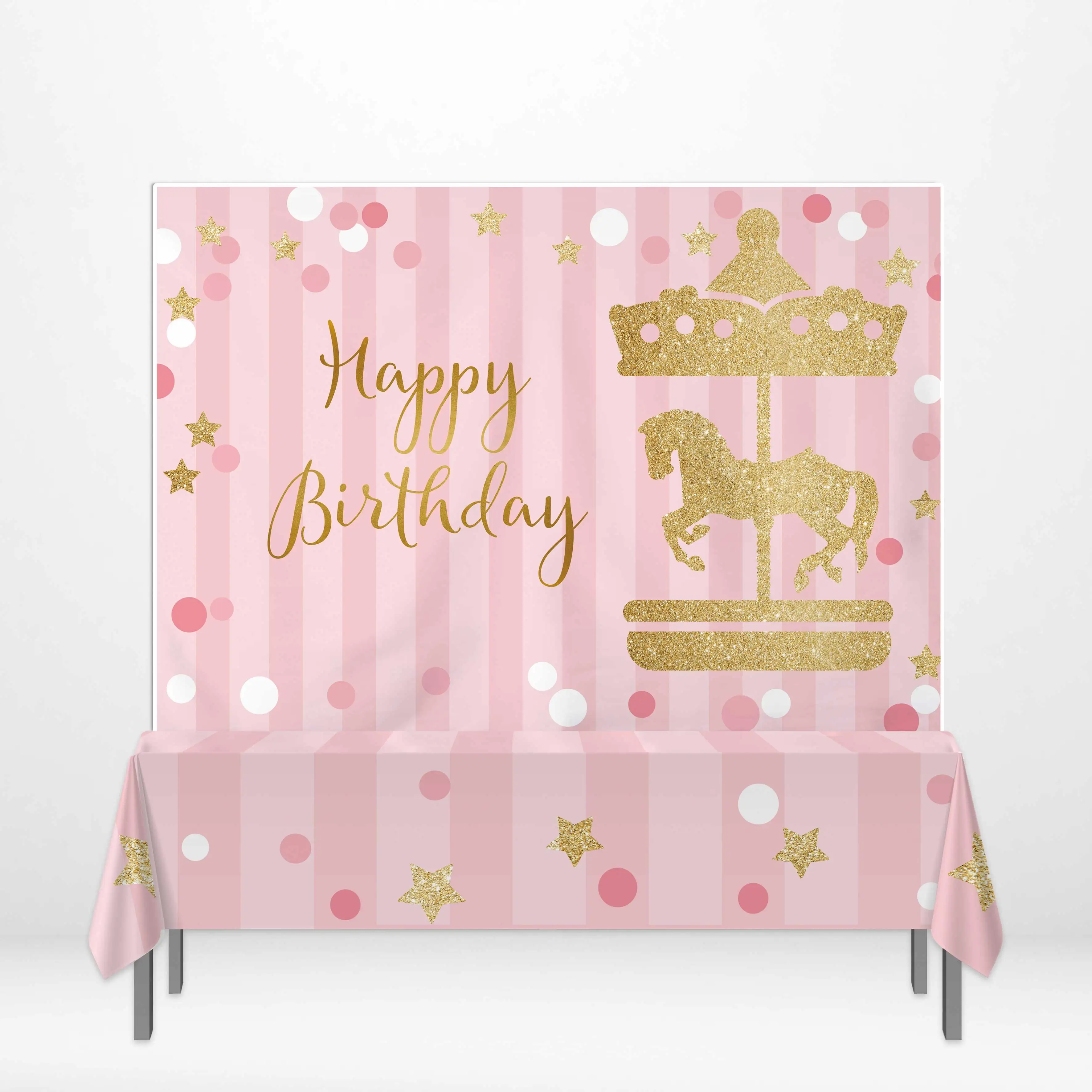 Allenjoy Carousel theme Banner child girl shower happy birthday DIY Party decortion Tablecloth Event Curtain for the living room
Allenjoy Carousel theme Banner child girl shower happy birthday DIY Party decortion Tablecloth Event Curtain for the living room