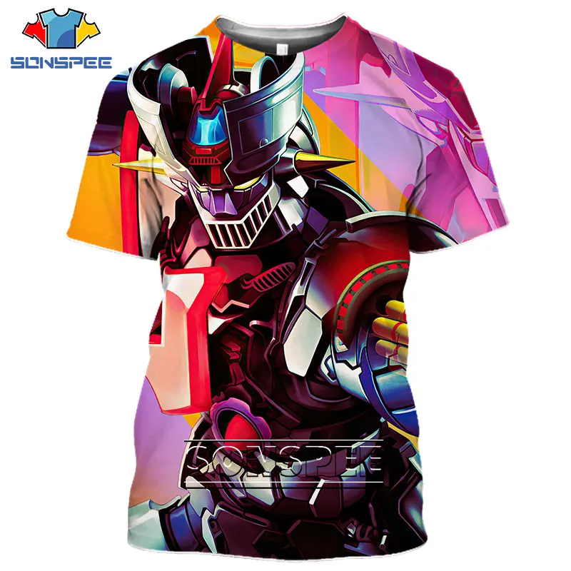SONSPEE 3D Print Anime Robot Mazinger Z T-Shirts Men Women Harajuku Hip Hop Short Sleeve Tees Tops Summer Funny Streetwear
SONSPEE 3D Print Anime Robot Mazinger Z T-Shirts Men Women Harajuku Hip Hop Short Sleeve Tees Tops Summer Funny Streetwear