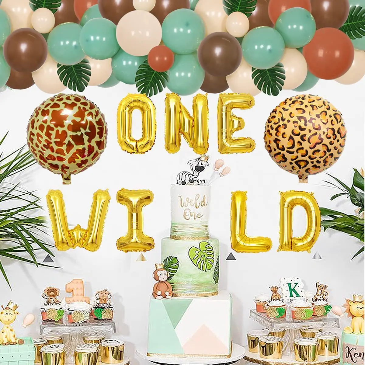 Wild One 1st Birthday Party Decorations Jungle Balloon Garland Kit Sage Green for Boy Girl First Birthday Party Supplies
Wild One 1st Birthday Party Decorations Jungle Balloon Garland Kit Sage Green for Boy Girl First Birthday Party Supplies