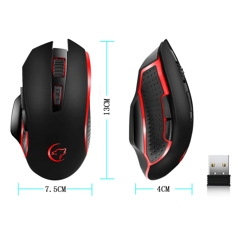 YWYT Wireless Mouse 800/1200/1600/2400DPI 2.4GHz 6 Keys Portable Battery Powered Gaming Mouse for Mac OS Windows Notebook
YWYT Wireless Mouse 800/1200/1600/2400DPI 2.4GHz 6 Keys Portable Battery Powered Gaming Mouse for Mac OS Windows Notebook