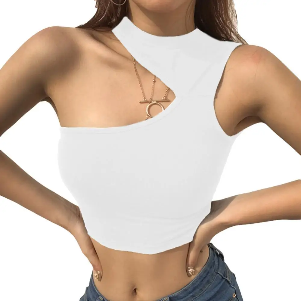 Fashion Women Sexy Summer One Shoulder Crop Top Solid Color Halter Sleeveless Slim Vest
Fashion Women Sexy Summer One Shoulder Crop Top Solid Color Halter Sleeveless Slim Vest