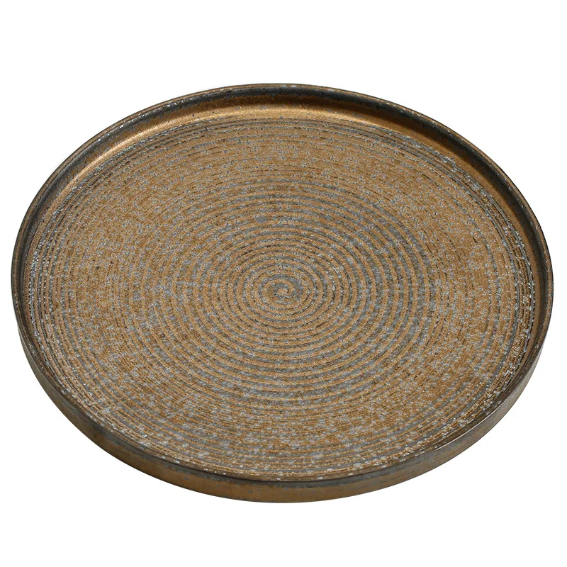 Rust Glaze Dry-Bulb Disk Pottery Kung Fu Tea Water Circular Tea Pot Bearing Pot Torr Tea Tray Tea Ceremony Chinese Tea Table 
Rust Glaze Dry-Bulb Disk Pottery Kung Fu Tea Water Circular Tea Pot Bearing Pot Torr Tea Tray Tea Ceremony Chinese Tea Table