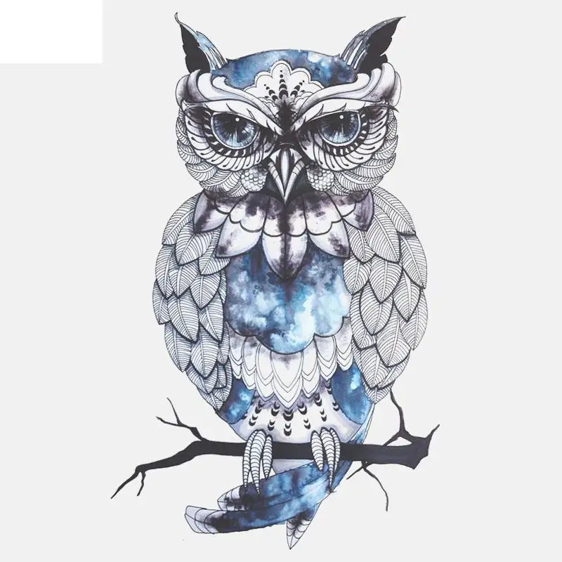 

RuleMyLife 10.4CM*16.6CM Personalized Hand-painted Blue Owl PVC Decoration Car Sticker 11-01266