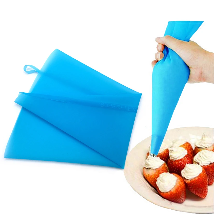 

30/34/40/46/50/55/60 cm Re-useable Silicone Cream Pastry Icing Bag Baking Cooking Fondant Cake Decorating Tools