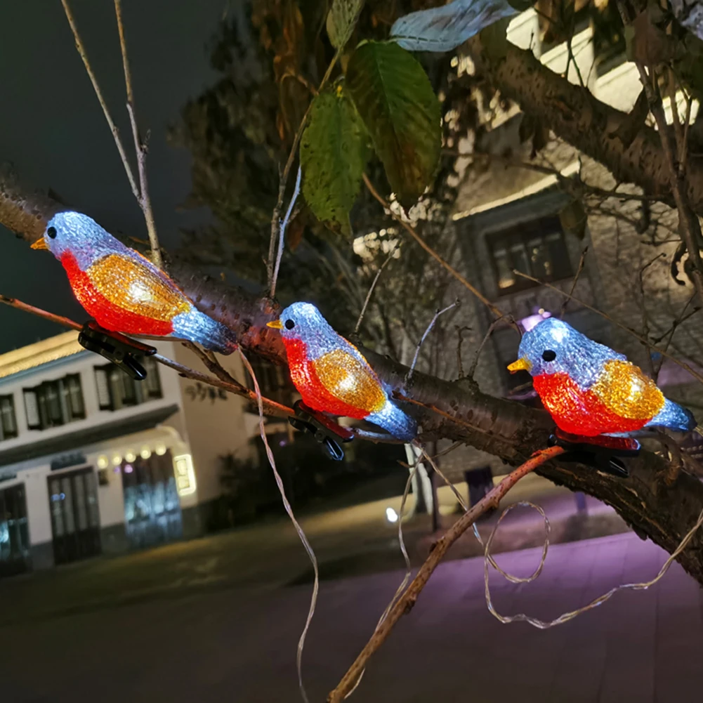 Birds Lights String Waterproof LED Acrylic Bird Lights String Holiday Decor Fairy Lamp Solar Garlands Garden Christmas Decor
Birds Lights String Waterproof LED Acrylic Bird Lights String Holiday Decor Fairy Lamp Solar Garlands Garden Christmas Decor